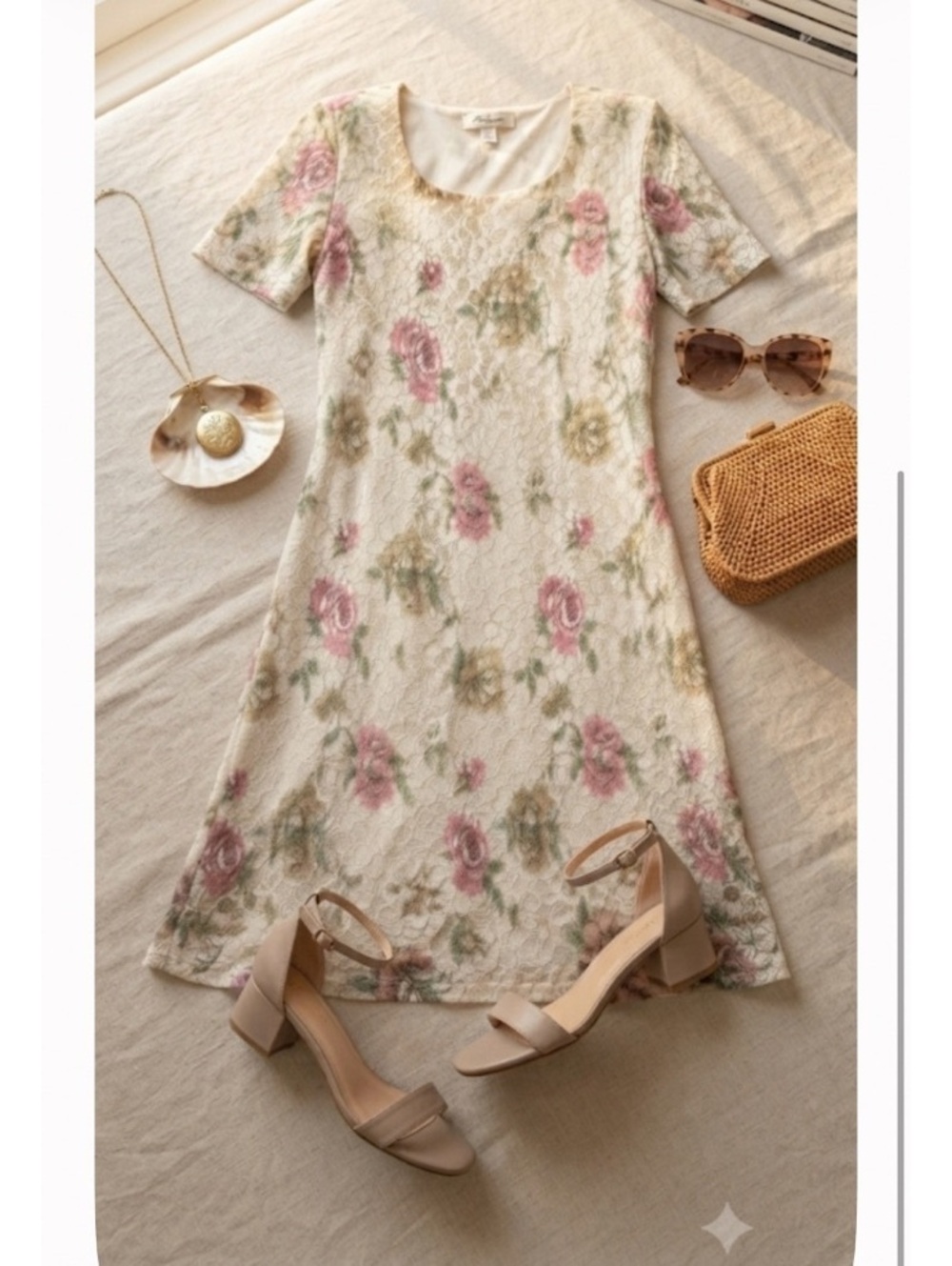 Giorgio sant’Angelo coquette fairycore vintage 80’s floral lace dress size 20 xl